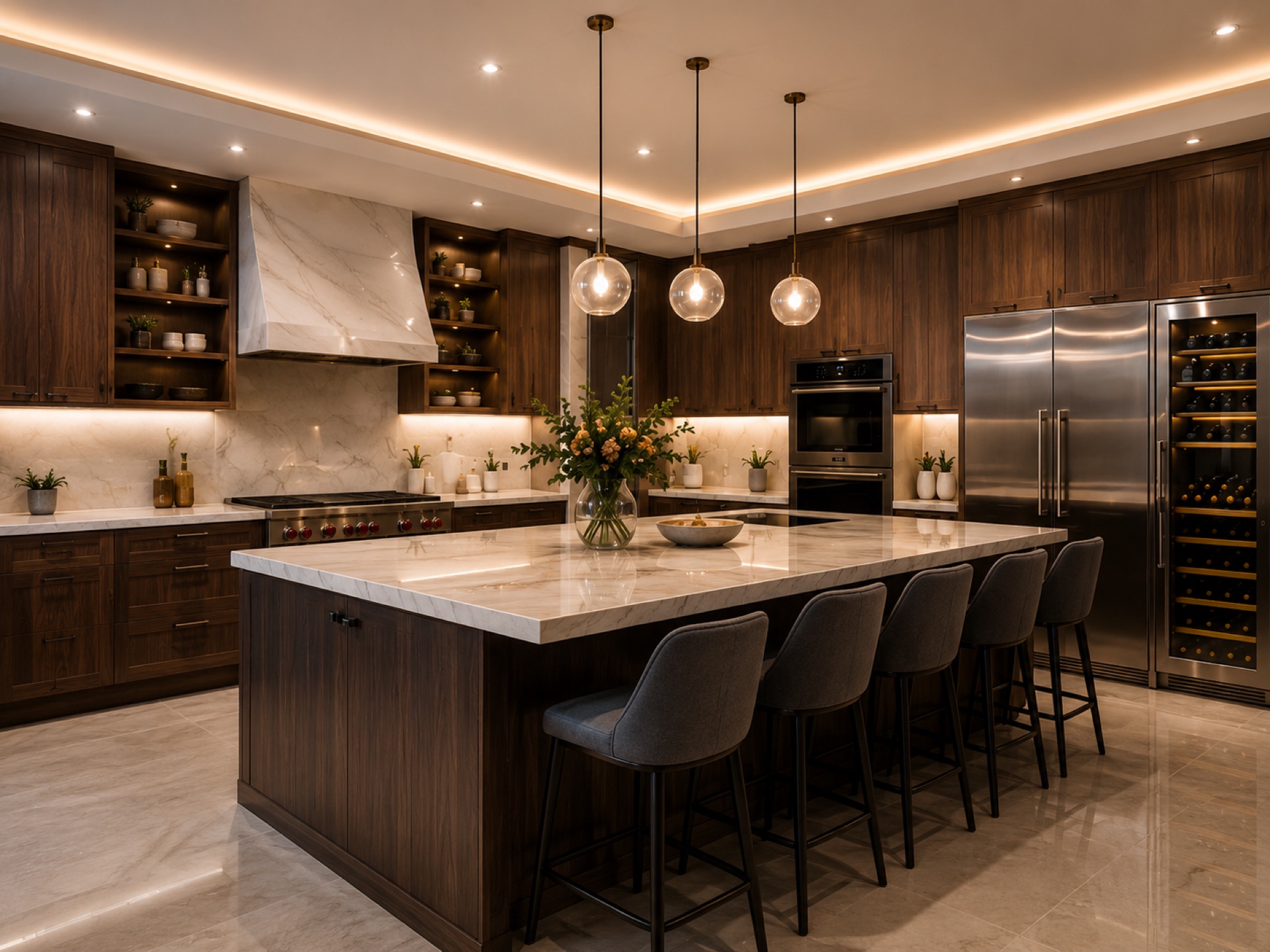 Completed luxury kitchen remodel