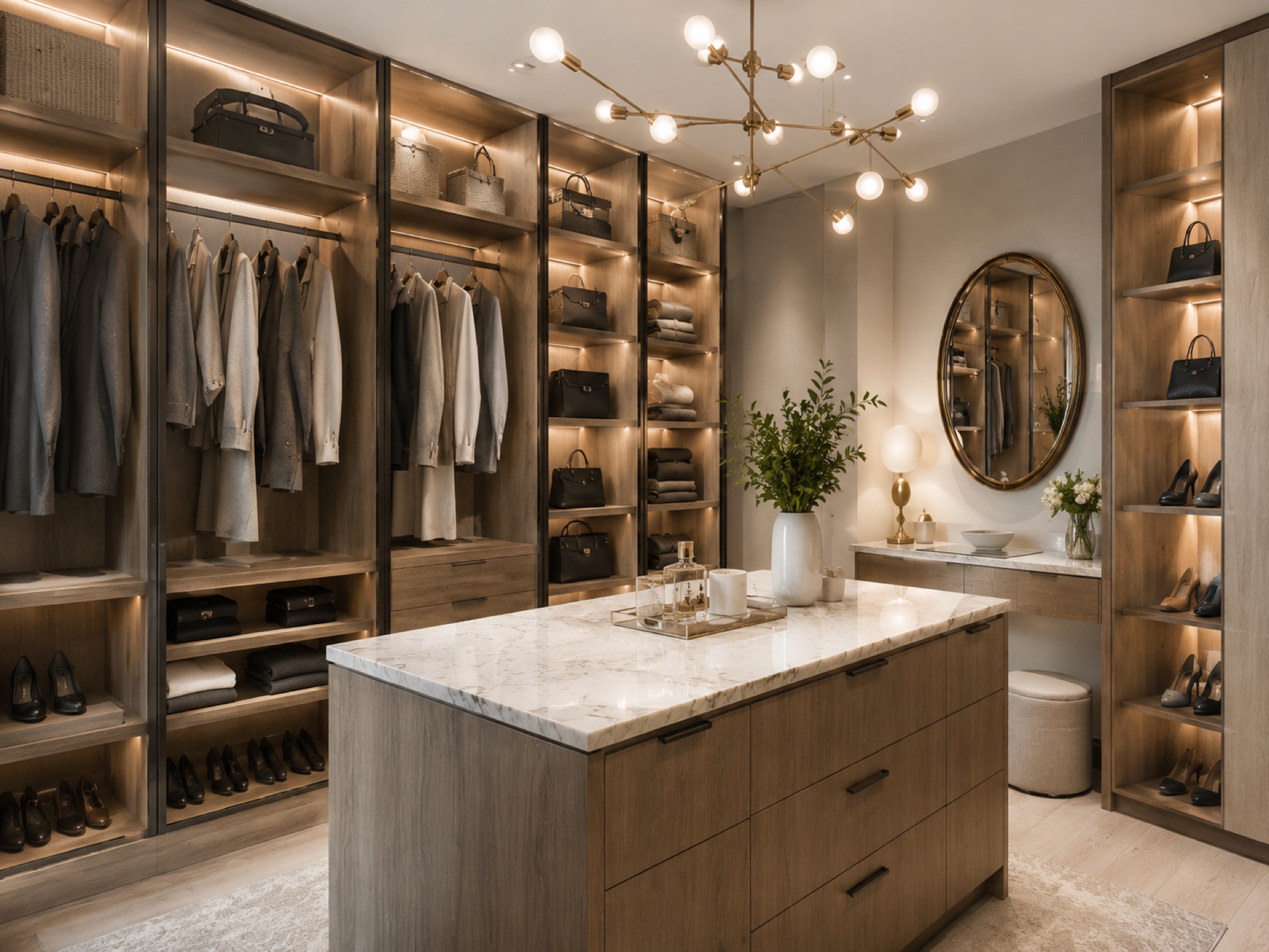 Custom walk-in closet design